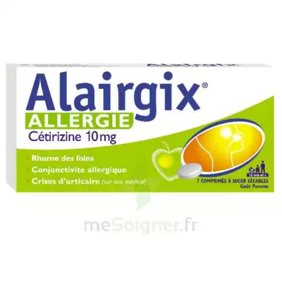 Alairgix Allergie Cetirizine 10 Mg Comprimés à Sucer Séc Plq/7 à Saint-Brevin-les-Pins